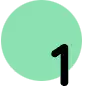 green circle and number 1