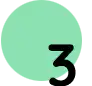 green circle and number 3