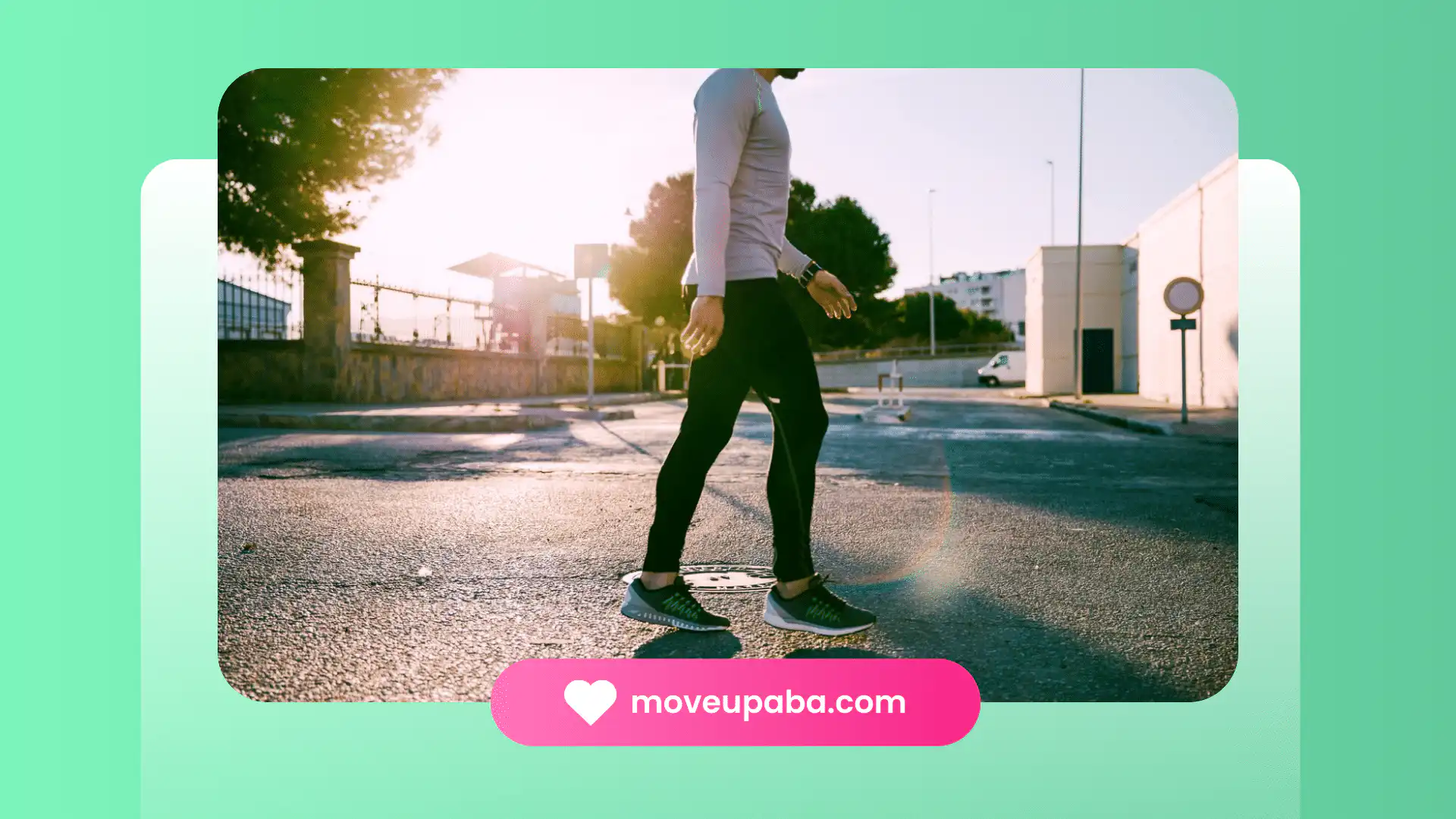 An autistic man walking outdoors.