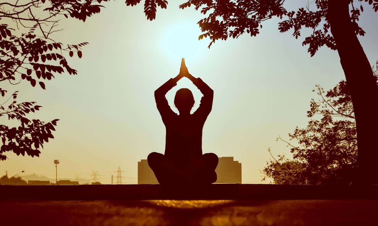 Behavior Technician doing yoga