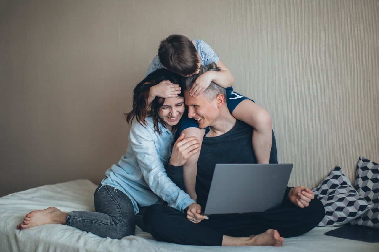 Autism Parents Support Group with family in bed