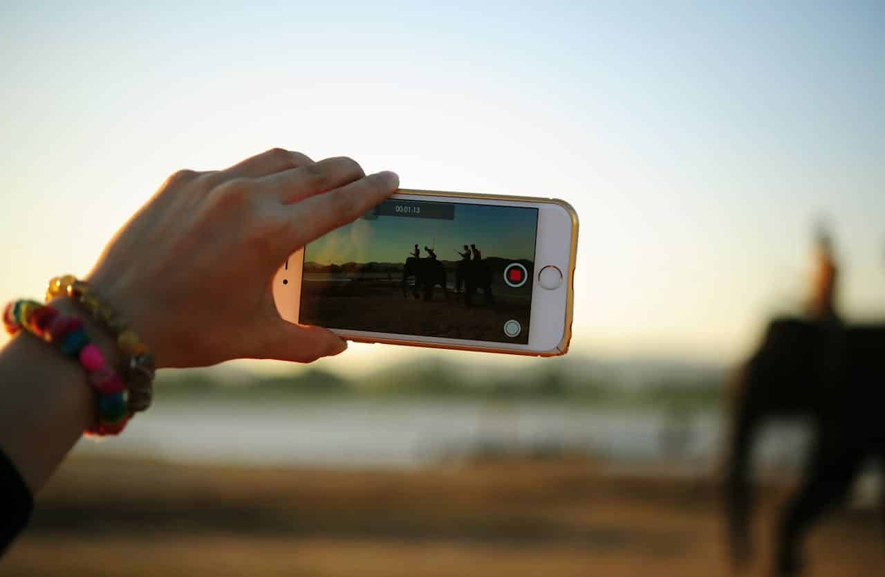 taking a video using an iphone