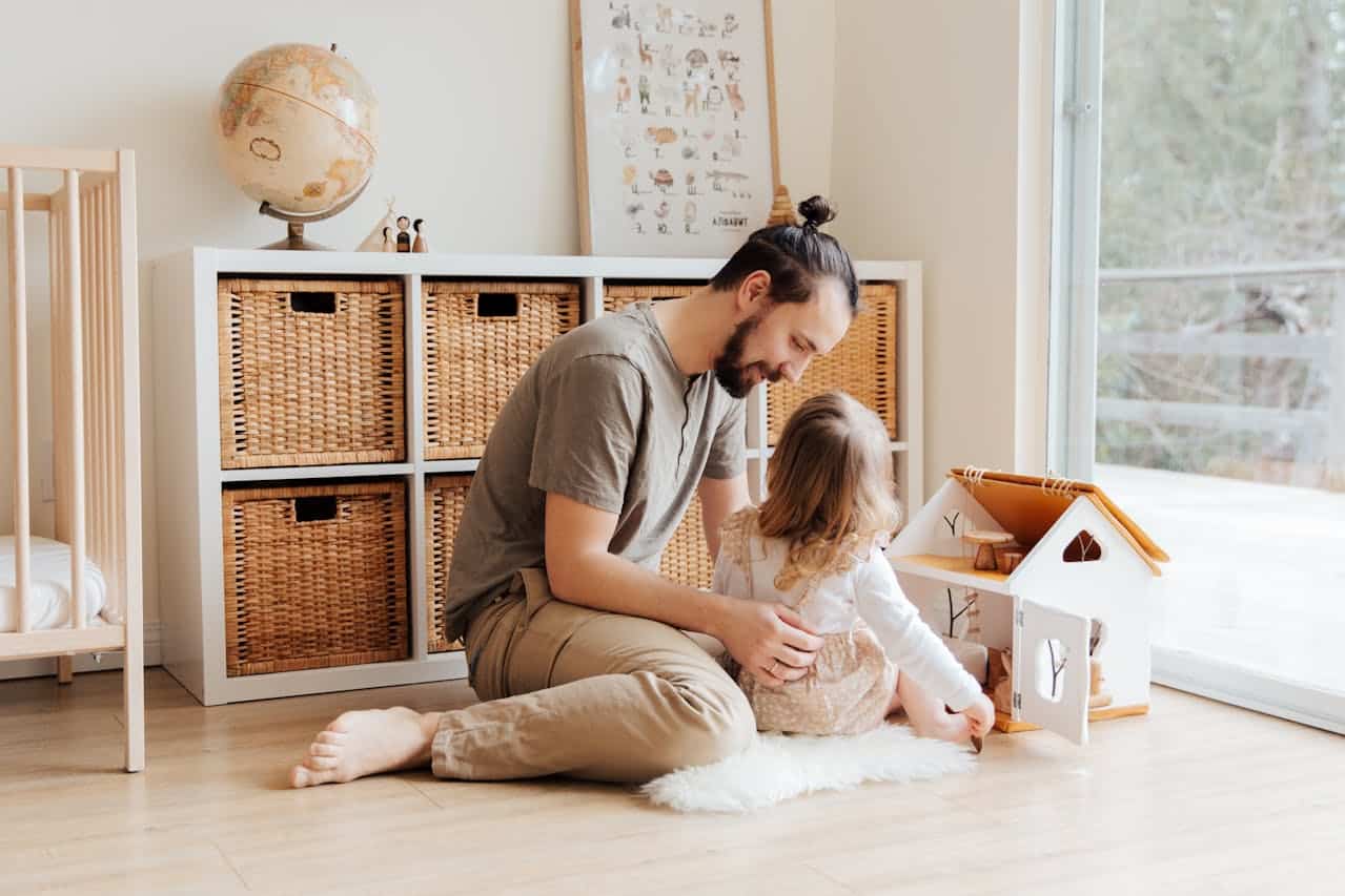 ABA therapy caretaker with child