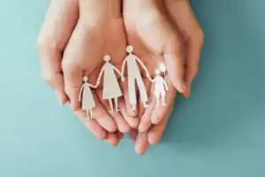 Symbolize the family supporting autism , ABA Therapy