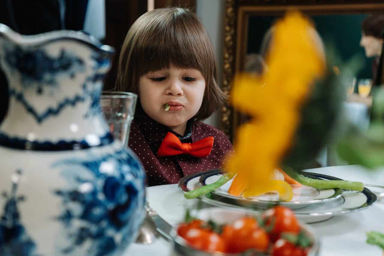 kid with autism being picky with dinner