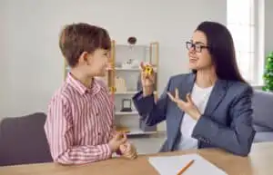 rbt's teaching the boy correct pronounciation