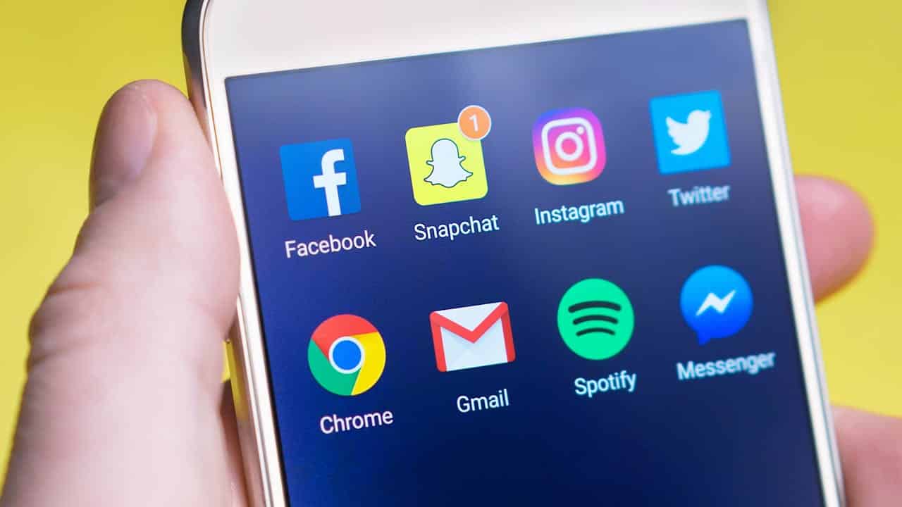 social media apps on phone