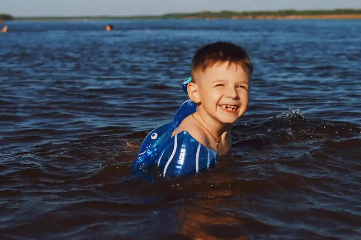 swimming boy for aba therapy and behavior management