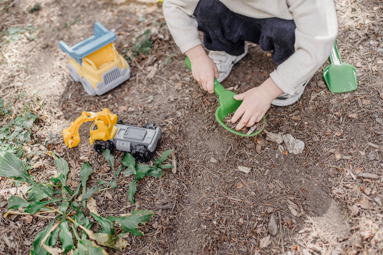 girl planting seeds for aba therapy