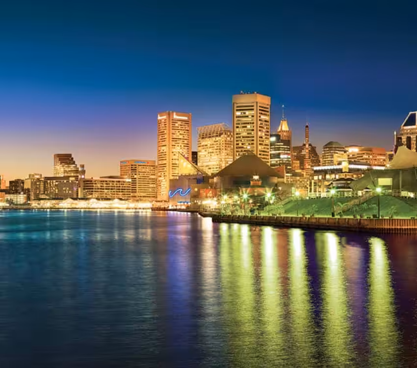 baltimore skyline at night