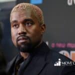 Kanye West with white hair