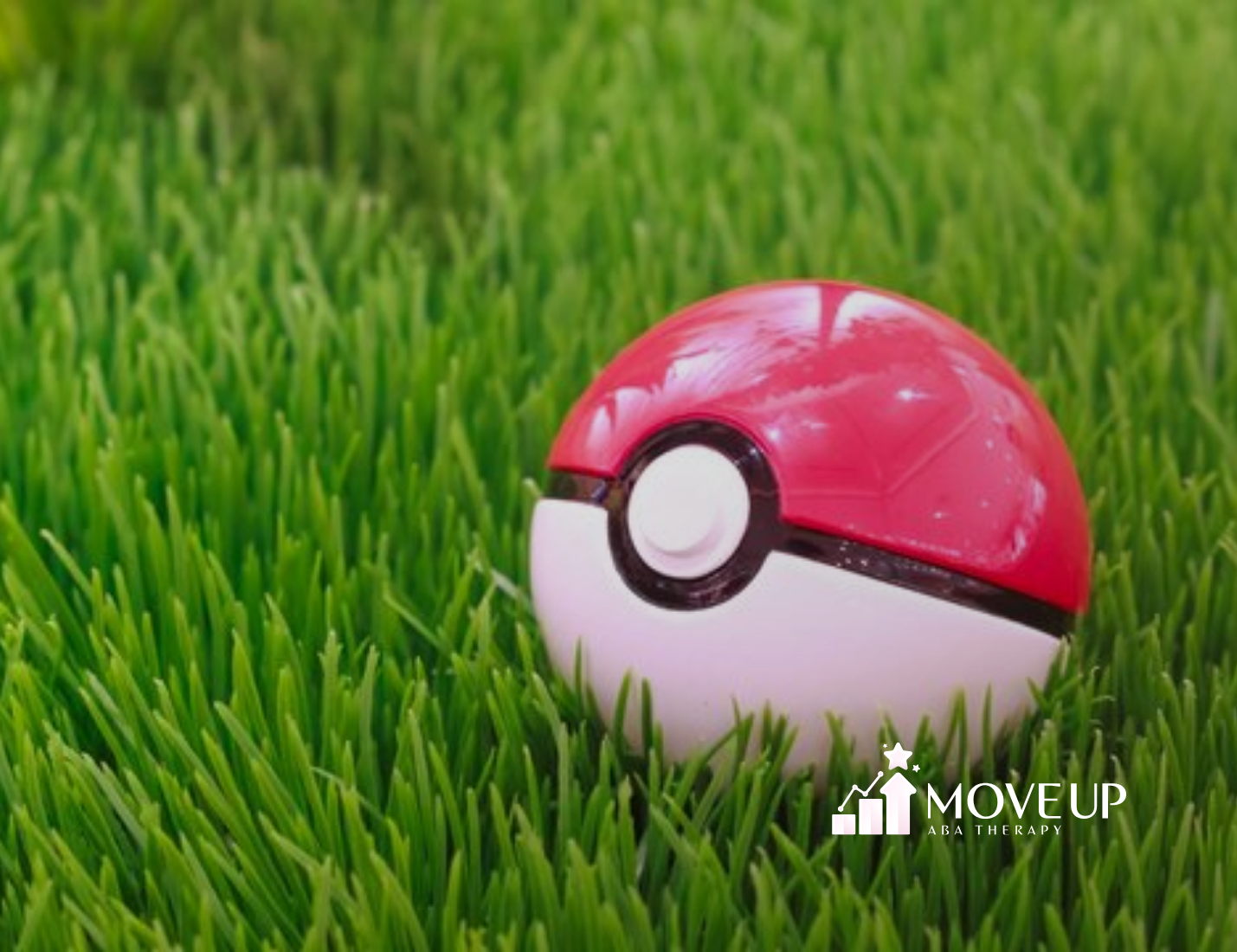 A Pokeball on a grass